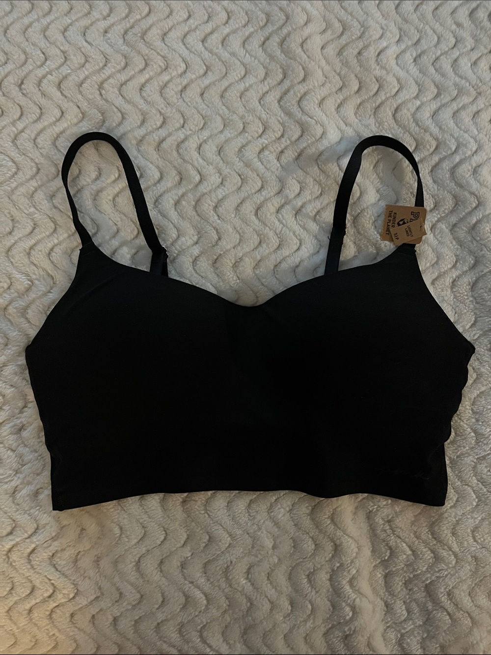 Victoria's Secret PINK Loungin' Wireless Lightly Lined Bra Black Size Small